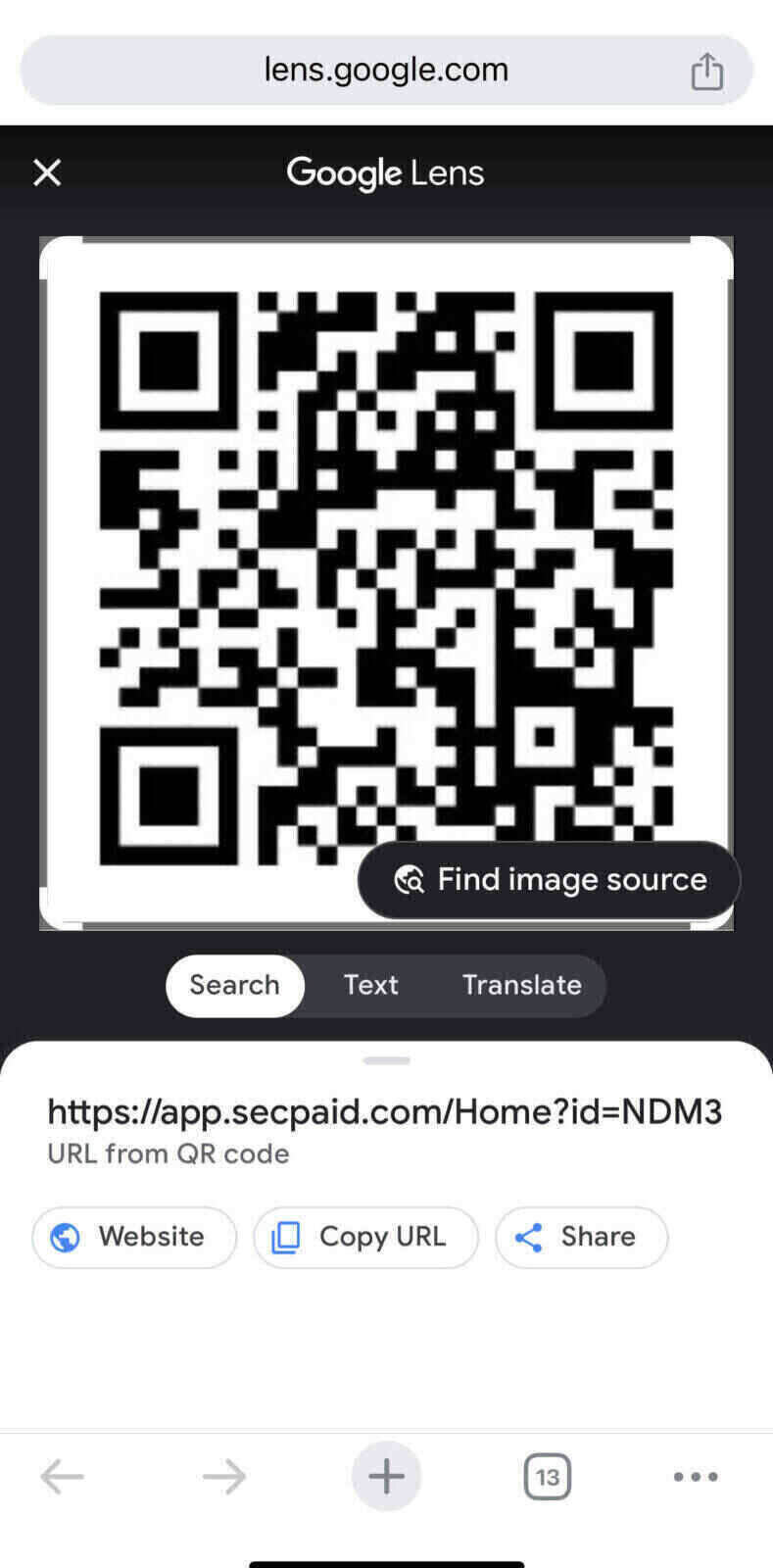 Open the website to make payment Open the website to make payment