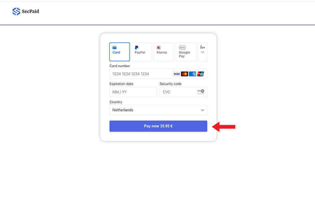 Choose Payment Method - Take screenshot of the confirmed payment Choose Payment Method - Take screenshot of the confirmed payment