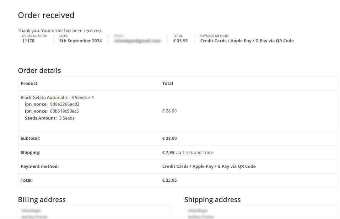 Order is confirmed Order is confirmed
